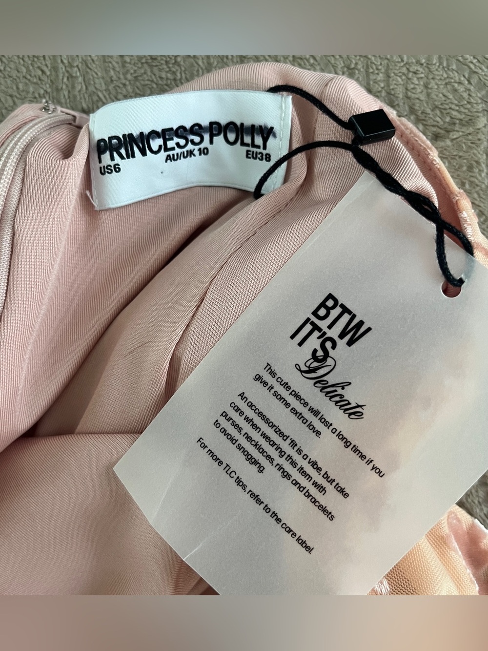 Princess Polly Amiya Pink Velvet burnout Floral Maxi Dress size 6 - Picture 11 of 14